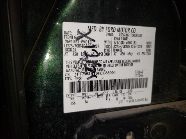 Photo 9 VIN: 1FT7W2BT6FEC88991 - FORD F250 SUPER 