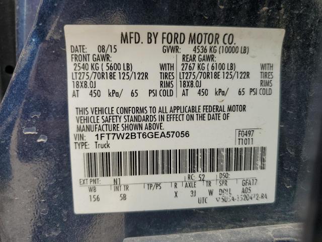 Photo 11 VIN: 1FT7W2BT6GEA57056 - FORD F250 SUPER 