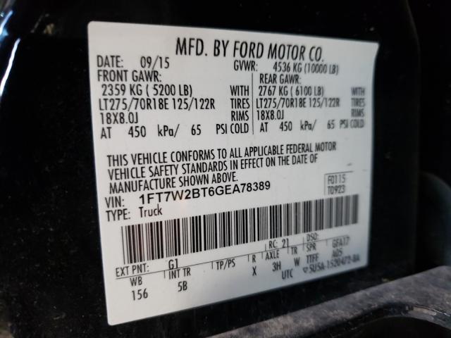 Photo 9 VIN: 1FT7W2BT6GEA78389 - FORD F250 SUPER 