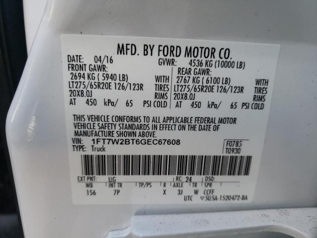 Photo 9 VIN: 1FT7W2BT6GEC67608 - FORD F250 SUPER 