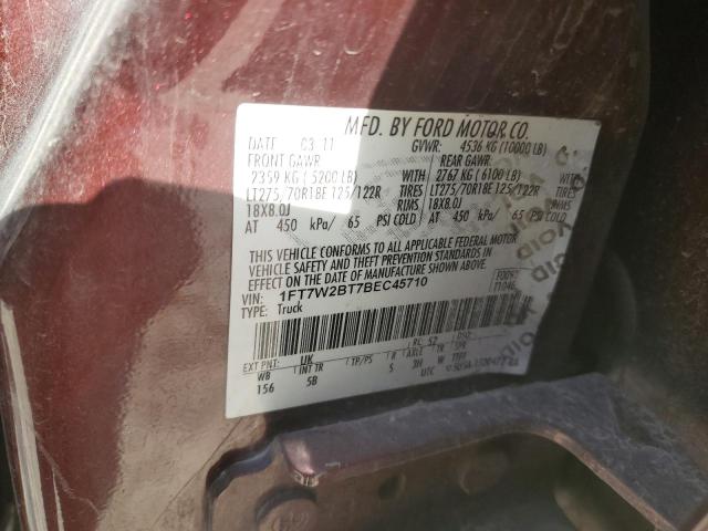 Photo 11 VIN: 1FT7W2BT7BEC45710 - FORD F250 