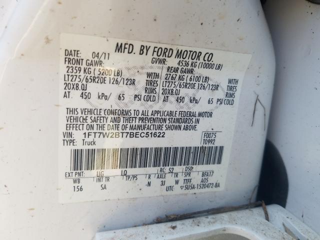 Photo 9 VIN: 1FT7W2BT7BEC51622 - FORD F250 SUPER 