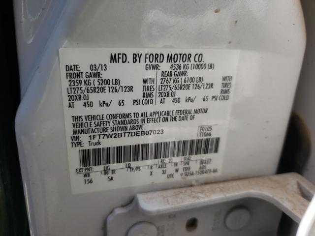 Photo 9 VIN: 1FT7W2BT7DEB07023 - FORD F250 SUPER 