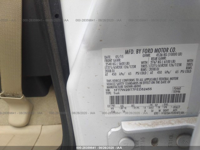 Photo 8 VIN: 1FT7W2BT7FED52455 - FORD SUPER DUTY F-250 SRW 