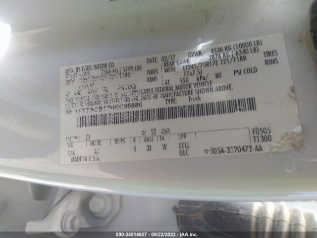 Photo 8 VIN: 1FT7W2BT7HEC95886 - FORD SUPER DUTY F-250 SRW 