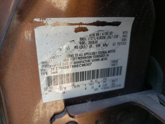 Photo 9 VIN: 1FT7W2BT8BEC66307 - FORD F250 SUPER 