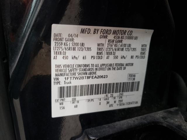 Photo 9 VIN: 1FT7W2BT8FEA20623 - FORD F250 SUPER 