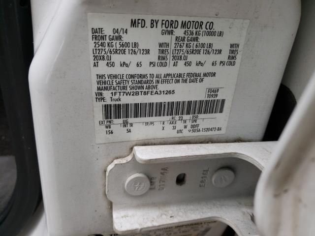 Photo 9 VIN: 1FT7W2BT8FEA31265 - FORD F250 SUPER 