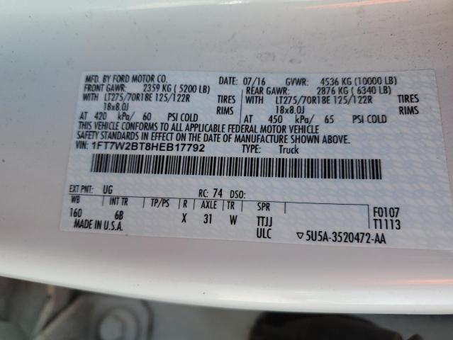 Photo 11 VIN: 1FT7W2BT8HEB17792 - FORD F250 