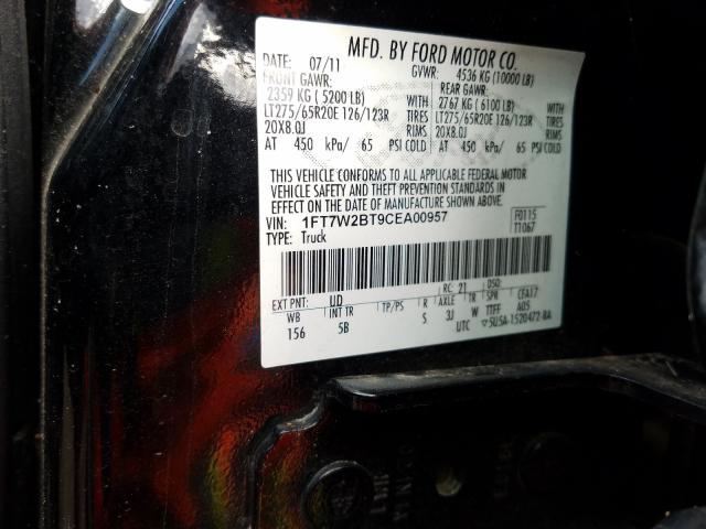 Photo 9 VIN: 1FT7W2BT9CEA00957 - FORD F250 SUPER 