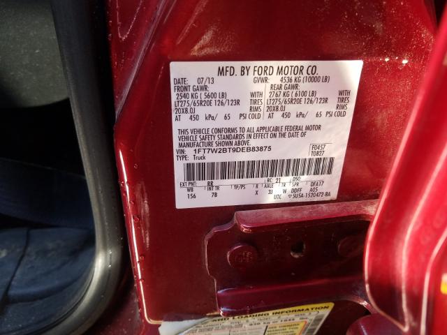 Photo 9 VIN: 1FT7W2BT9DEB83875 - FORD F250 SUPER 