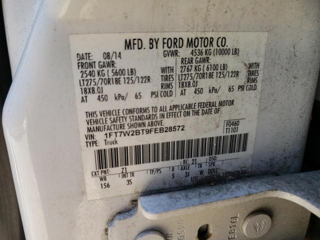 Photo 9 VIN: 1FT7W2BT9FEB28572 - FORD F250 SUPER 