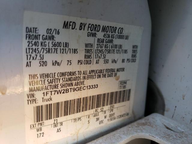 Photo 9 VIN: 1FT7W2BT9GEC13333 - FORD F250 SUPER 