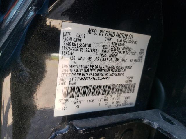 Photo 9 VIN: 1FT7W2BTXBEC24429 - FORD F250 SUPER 