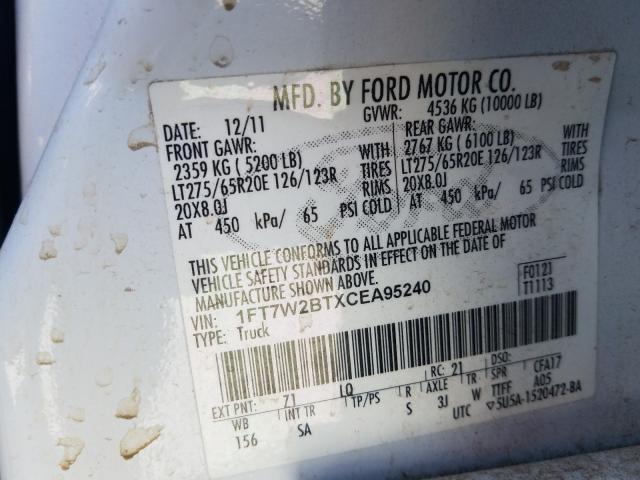 Photo 9 VIN: 1FT7W2BTXCEA95240 - FORD F250 SUPER 