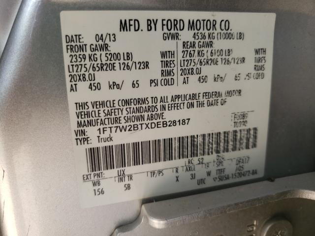 Photo 9 VIN: 1FT7W2BTXDEB28187 - FORD F250 SUPER 