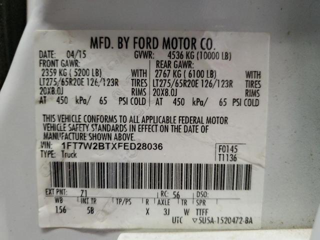 Photo 12 VIN: 1FT7W2BTXFED28036 - FORD F250 SUPER 