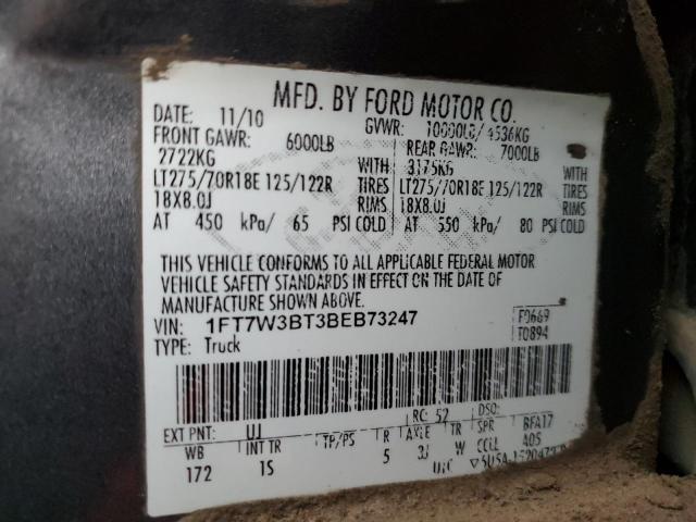 Photo 12 VIN: 1FT7W3BT3BEB73247 - FORD F350 SUPER 