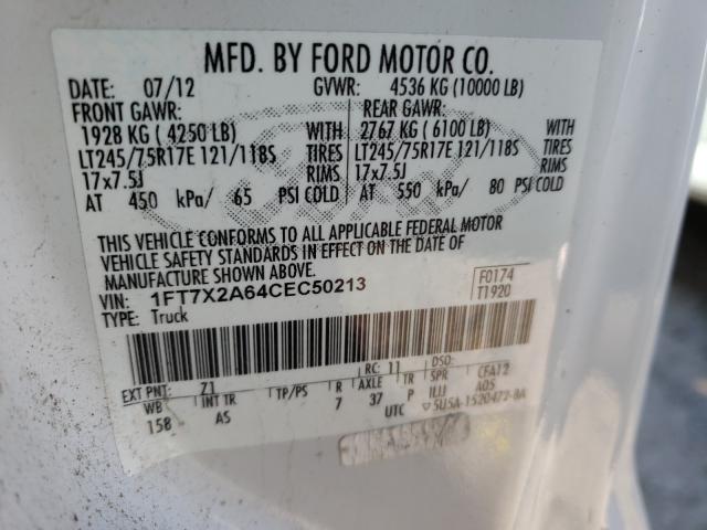 Photo 9 VIN: 1FT7X2A64CEC50213 - FORD F250 SUPER 