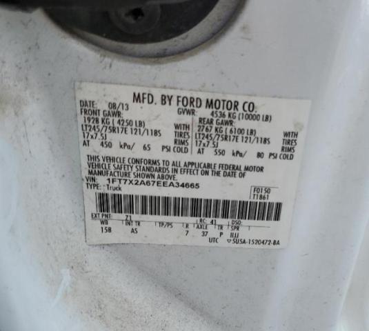 Photo 9 VIN: 1FT7X2A67EEA34665 - FORD F250 SUPER 