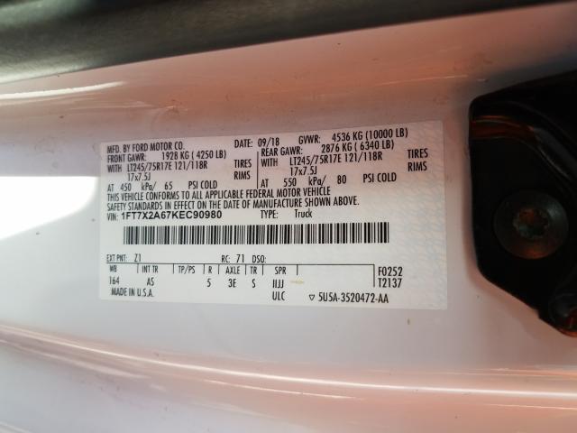 Photo 9 VIN: 1FT7X2A67KEC90980 - FORD F250 SUPER 