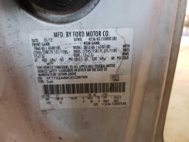 Photo 9 VIN: 1FT7X2A68CEC26769 - FORD F250 SUPER 