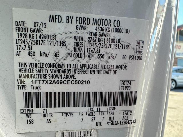 Photo 9 VIN: 1FT7X2A69CEC50210 - FORD F250 SUPER 