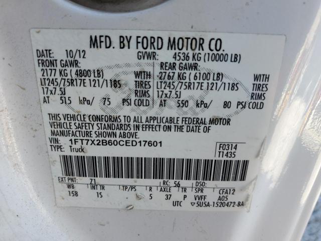 Photo 9 VIN: 1FT7X2B60CED17601 - FORD F250 SUPER 