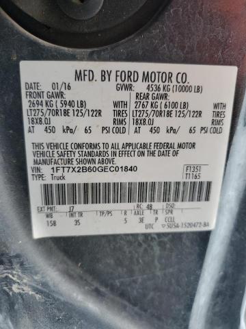 Photo 11 VIN: 1FT7X2B60GEC01840 - FORD F250 