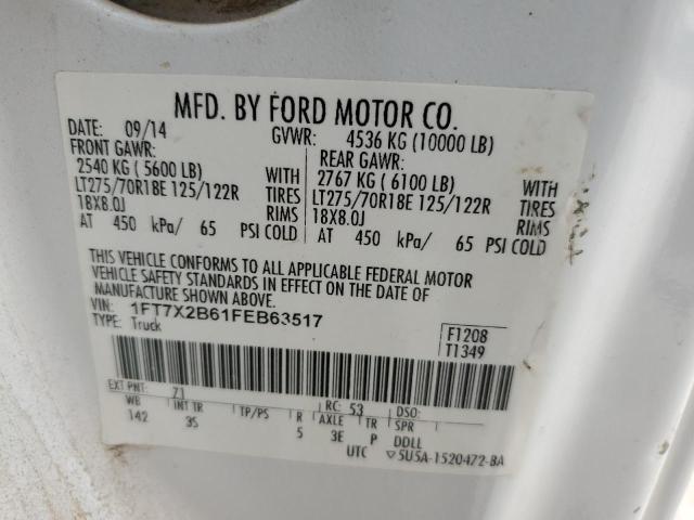 Photo 11 VIN: 1FT7X2B61FEB63517 - FORD F250 