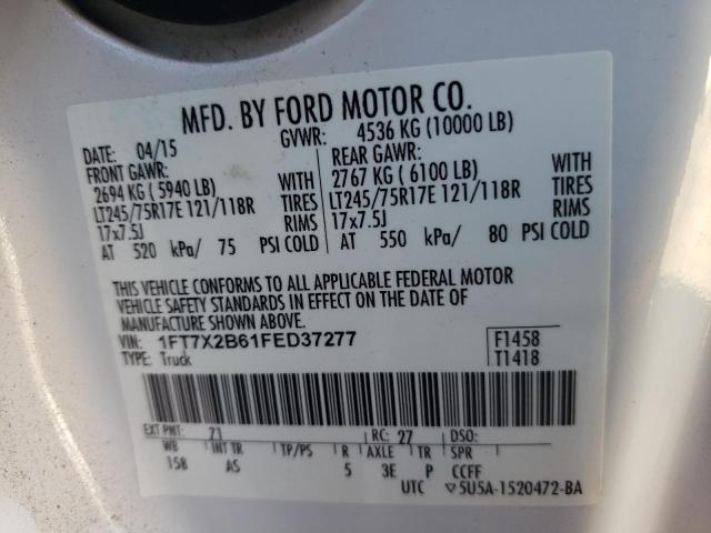 Photo 9 VIN: 1FT7X2B61FED37277 - FORD F250 SUPER 