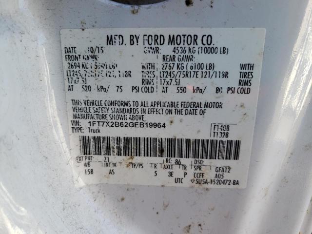 Photo 12 VIN: 1FT7X2B62GEB19964 - FORD F250 SUPER 