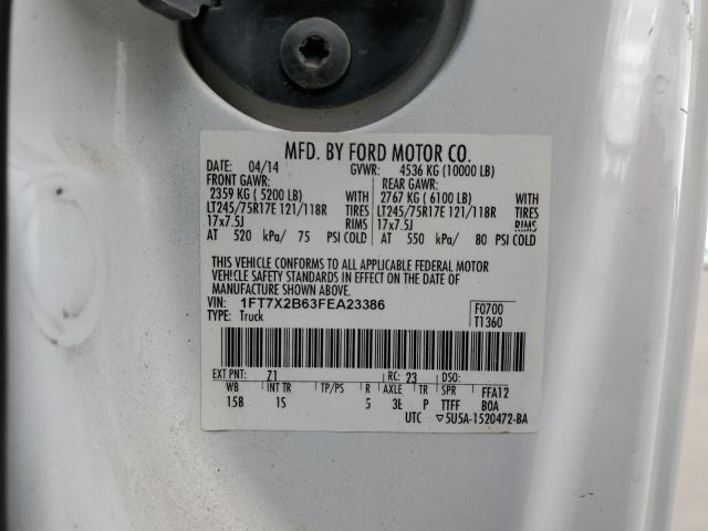 Photo 9 VIN: 1FT7X2B63FEA23386 - FORD F250 SUPER 