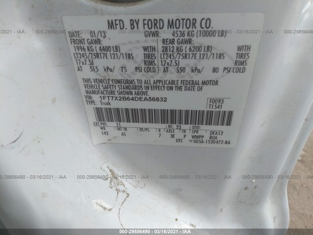 Photo 8 VIN: 1FT7X2B64DEA56832 - FORD SUPER DUTY F-250 SRW 