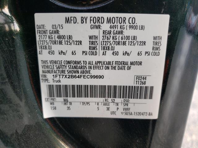 Photo 9 VIN: 1FT7X2B64FEC99690 - FORD F250 SUPER 