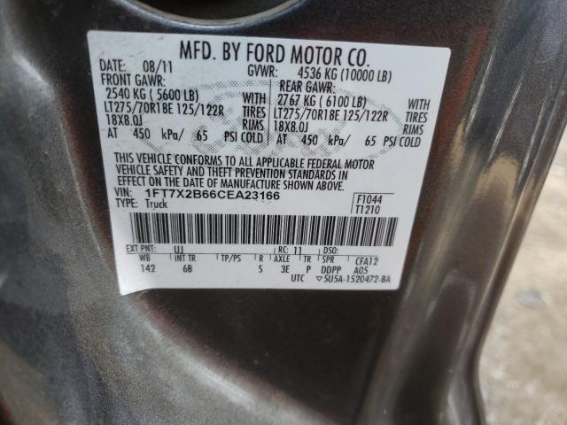 Photo 9 VIN: 1FT7X2B66CEA23166 - FORD F250 SUPER 