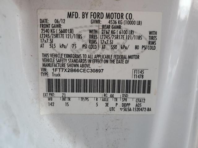 Photo 11 VIN: 1FT7X2B66CEC30897 - FORD F250 