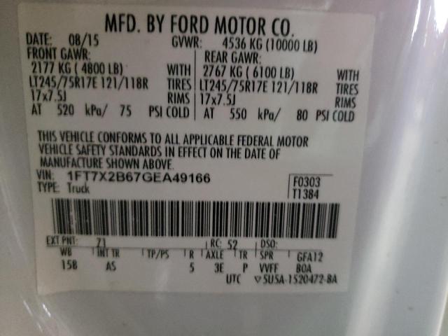 Photo 9 VIN: 1FT7X2B67GEA49166 - FORD F250 SUPER 