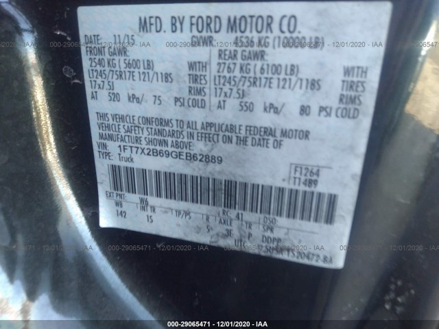 Photo 8 VIN: 1FT7X2B69GEB62889 - FORD SUPER DUTY F-250 SRW 