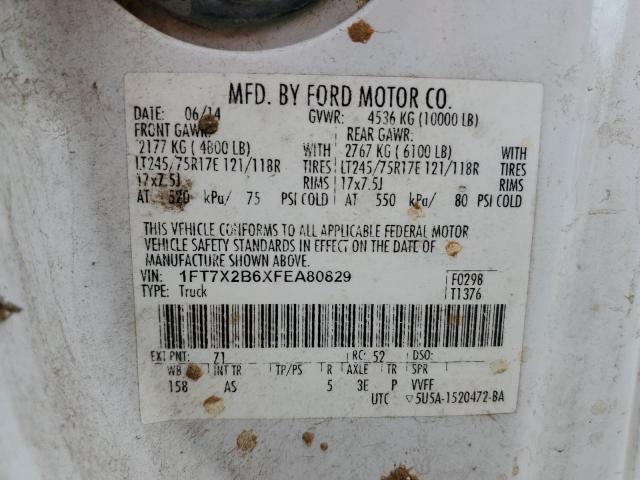 Photo 11 VIN: 1FT7X2B6XFEA80829 - FORD F250 SUPER 