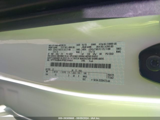 Photo 8 VIN: 1FT7X2BA1PEE20861 - FORD F-250 