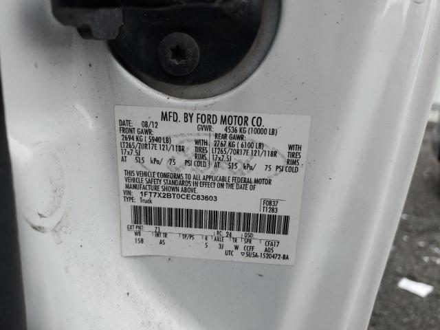 Photo 11 VIN: 1FT7X2BT0CEC83603 - FORD F250 