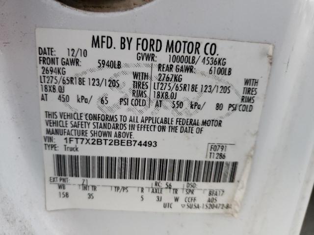 Photo 9 VIN: 1FT7X2BT2BEB74493 - FORD F250 SUPER 