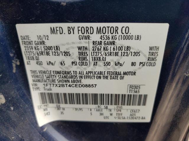 Photo 9 VIN: 1FT7X2BT4CED08857 - FORD F250 SUPER 