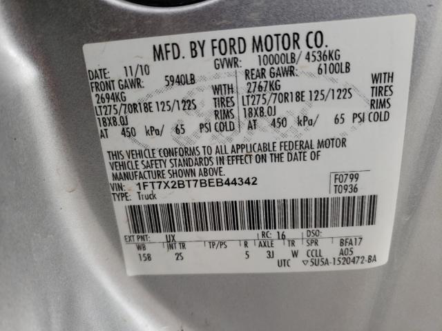 Photo 9 VIN: 1FT7X2BT7BEB44342 - FORD F250 SUPER 