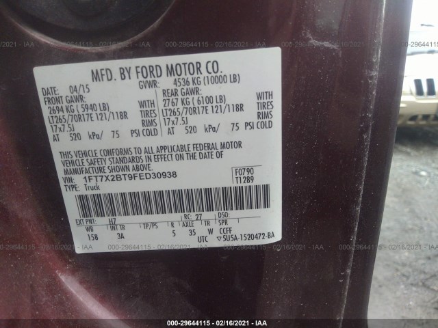 Photo 8 VIN: 1FT7X2BT9FED30938 - FORD SUPER DUTY F-250 SRW 