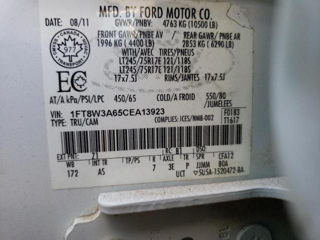 Photo 9 VIN: 1FT8W3A65CEA13923 - FORD F350 SUPER 