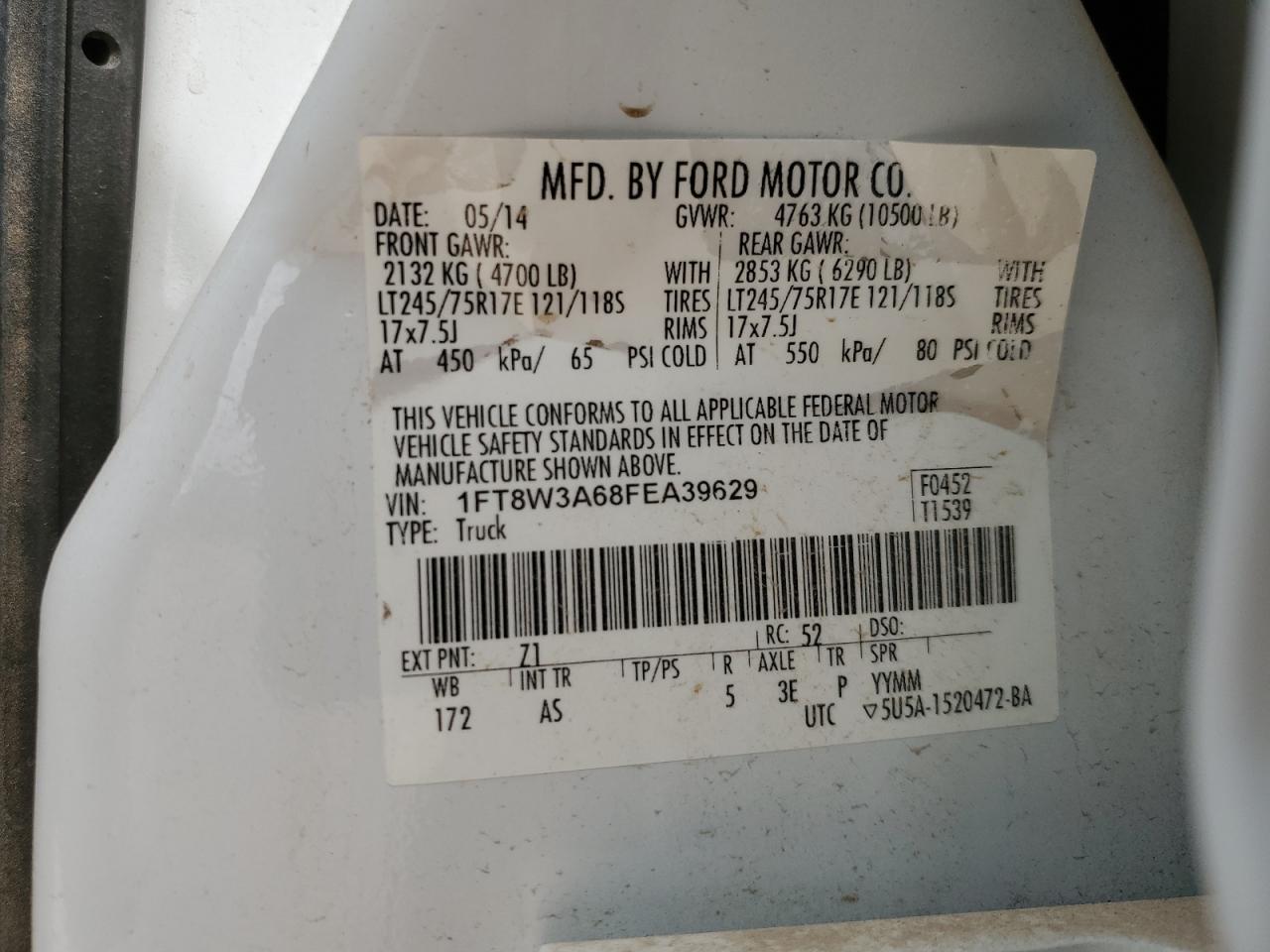 Photo 11 VIN: 1FT8W3A68FEA39629 - FORD F350 