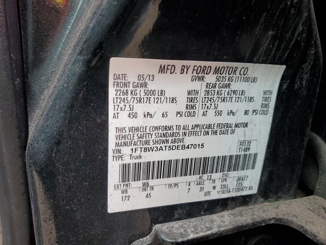 Photo 11 VIN: 1FT8W3AT5DEB47015 - FORD F350 