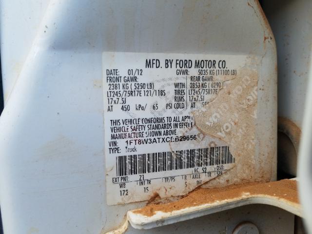 Photo 9 VIN: 1FT8W3ATXCEB29656 - FORD F350 SUPER 